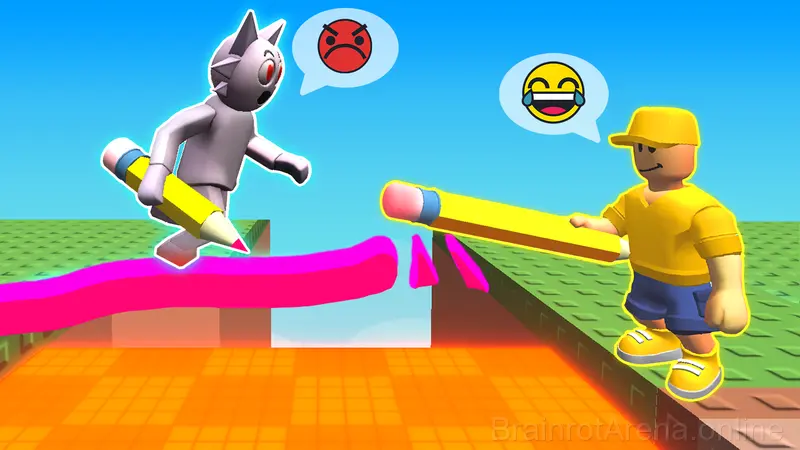 Obby online with friends: Draw and Jump! gameplay screenshot 1
