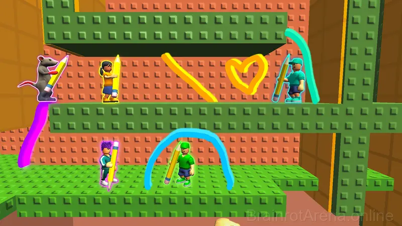 Obby online with friends: Draw and Jump! gameplay screenshot 3